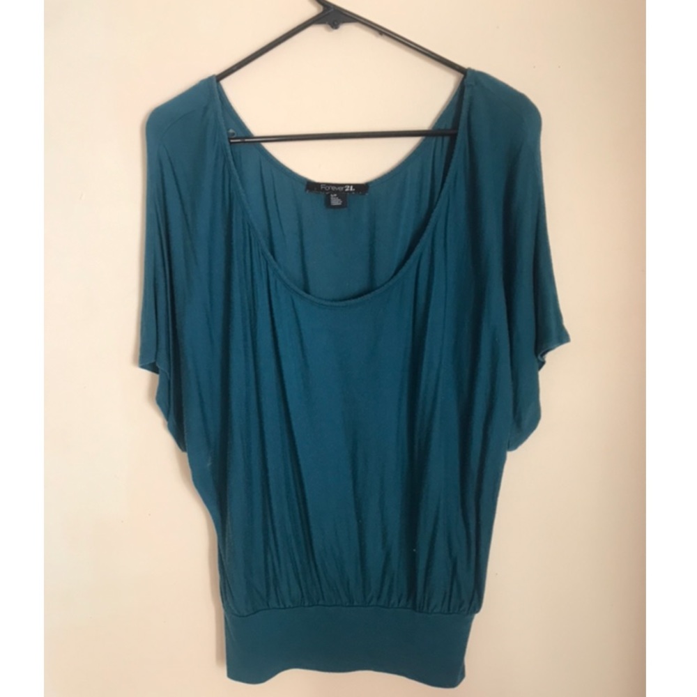 Forever 21 Teal Drape Top